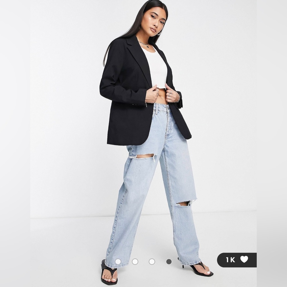TOPSHOP BLACK BLAZER SIZE 8